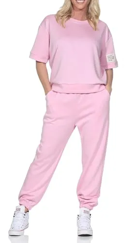 simaranda Damen Jogginganzug - Bequemer Zweiteiler für Sport und Freizeit - Streatwear Trainingsanzüge für Damen, ideal für Yoga, Pilates oder einfach zum Entspannen. Hochwertiges Mischgewebe, praktische Taschen und lockere Passform für höchsten Tragekomfort.