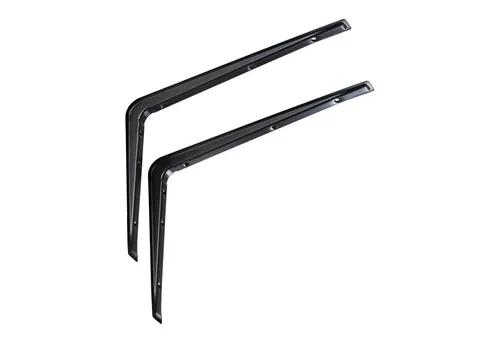 SO-TECH® Wandregalhalter Regalkonsole RK15 Regalwinkel Regalträger Wandkonsole, Regalhalterung schwarz 370 x 271 mm, 2 Stück