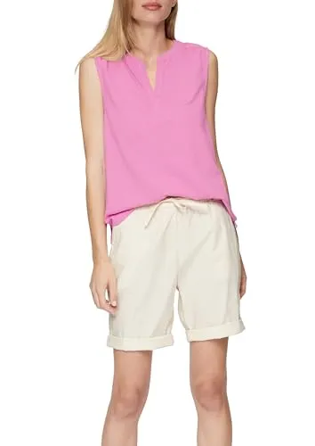 s.Oliver Ärmelloses Shirt mit Tunika-Ausschnitt und Garment Dye