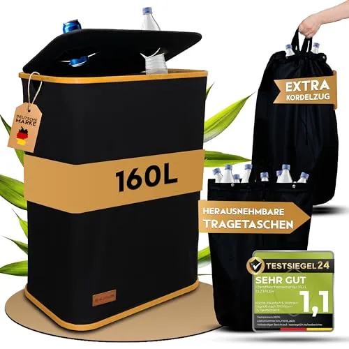 ELZTALER Pfandflaschen Sammelbehälter 2 Fächer XXL 160L von ELZTALER