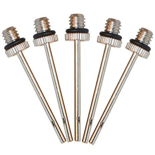 athletikor 5 x Ball Pumpe Nadeln | Ventilnadeln für Ballpumpe | Ventil Nadel Set | Schraubgewinde | Volleyball | Fußball | Ersatznadeln