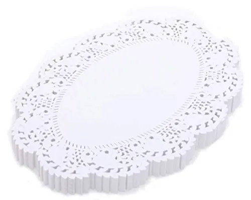 TAMLED Tortenspitzen oval 16 x 23 cm 250 Stück weiss