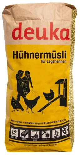 Deuka Hühnermüsli - Hochwertige Mischung für glückliche Hühner - Geflügelhaltung, nährstoffreiche Formel für optimale Gesundheit und Eierproduktion, ideal für Hobby- und Kleinbauern.
