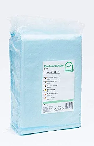 Medi-Inn Krankenunterlagen 40 x 60 cm 10-lagig - Medizinischer Bedarf: Saugstarke Einmal-Krankenunterlagen für Pflege und Hygiene, ideal für den Einsatz in Praxen und zu Hause, rutschhemmend und geruchshemmend.