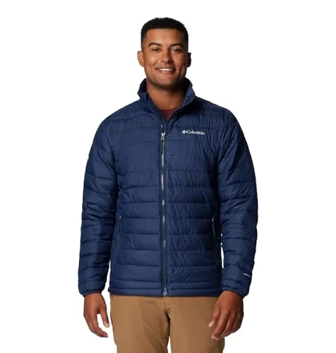 Columbia Powder Lite II Jacket - Herren Funktionsjacke in collegiate navy (464) XL - Die Columbia Powder Lite II Jacke bietet optimale Wärmespeicherung mit synthetischer Daunenisolierung und wasserresistentem Material. Ideal für Outdoor-Abenteuer, schützt sie zuverlässig vor Wind und Wetter.