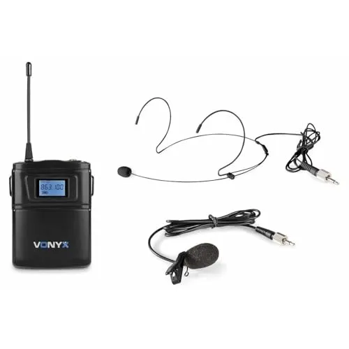 Vonyx WM60B Bodypack mit Headset für WM6-Mikrofonsets - 16 UHF-Kanäle