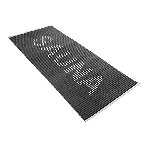 Vossen Camden Saunatuch Graphit 80 x 200 cm - Saunatuch aus 80% Baumwolle und 20% Polyester, mit Hoch-Tief Wellenstruktur für besten Griff und Saugfähigkeit | 500 g/m² | Made in Austria
