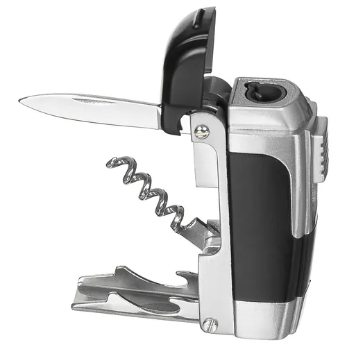 Multifunktions-Gasfeuerzeug, Metall, unbefüllt, 7 cm