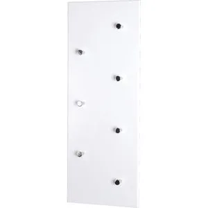 Haku-Möbel Wandgarderobe Big Eddy, 42390 - 30 x 80 cm, 7 verchromte Haken, vielseitig montierbar und ideal für jeden Eingangsbereich