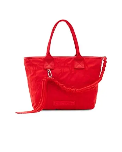 Desigual Women's Bag B-Bolis PRAVIA 3000 Carmine Red - Damen-Henkeltaschen, stylische Tasche mit einzigartigem Design und viel Stauraum für den Alltag.