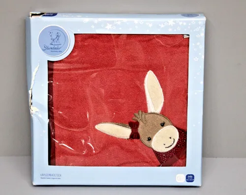 Sterntaler Kapuzenbadetuch Emmily Schmetterlinge 100x100 in rot von Sterntaler