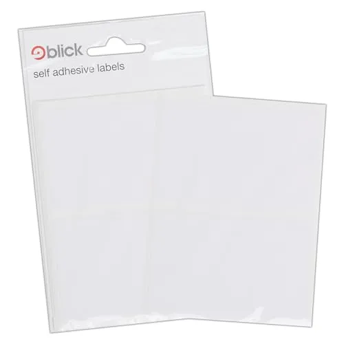 Blick White Aufkleber 50mm x 80mm (14 Aufkleber)