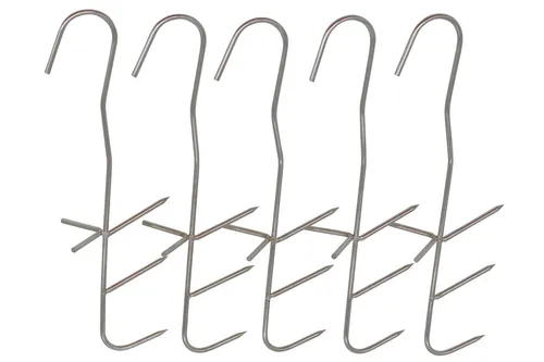 Stück Räucherhaken Fleischerhaken Räuchern smoking hooks 3-fach 20cm 10