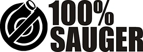 Produktbild NetSpares Plott Aufkleber 100% Sauger Turbo Sticker Tuning Autoaufkleber Shocker Fun