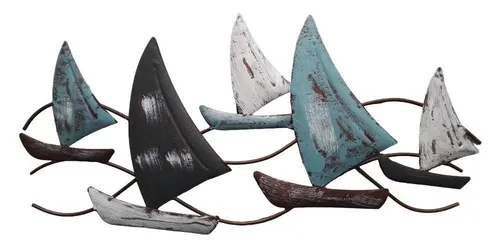 Deko-Impression Wanddekoobjekt Wunderschönes Wandobjekt Segler Segelschiffe Wanddekoration aus Metall (1 St)