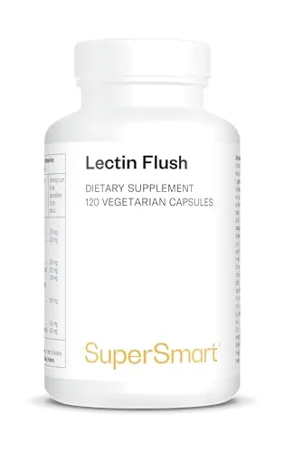 Supersmart - Lectin Flush - Unterstützung bei Nahrungsmittelunverträglichkeiten - Aminosäure L-Glutamin zur Förderung eines gesunden Verdauungstrakts und Unterstützung bei Lebensmittelallergien, entgiftend und nicht GVO & glutenfrei.