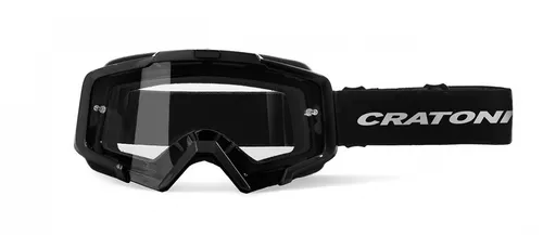 CRATONI MTB Brille C-Dirttrack schwarz glanz - Sportbrillen für Unisex Erwachsene, ideal für Mountainbiker mit transparenter Scheibe für optimale Sicht bei jedem Wetter.