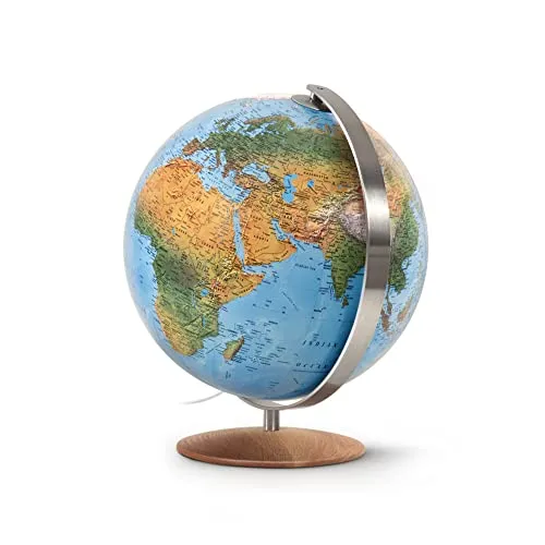 DFN 3702 Räthglobus Leuchtglobus - Klassischer handkaschierter Leuchtglobus, ideal für kreative Bastelprojekte und als dekoratives Element in jedem Raum.