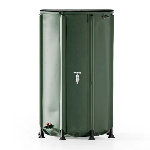 Wiltec Faltbare Regentonne 500 l mit Deckel