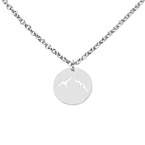 DAHEIM Halskette Berge - filigrane Mountain & Gipfel Kette für Damen - Ketten für Damen, handgefertigter Schmuck aus Edelstahl mit einem angenehmen Tragegefühl und elegant verpackt als ideales Geschenk.