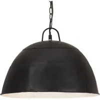 vidaXL Hängelampe Vintage Industriestil 25 W Schwarz Rund 41 cm E27 - Stylische Hängelampe im industriellen Design mit einem Durchmesser von 41 cm. Perfekt für Wohnzimmer und Büros, sorgt für eine individuelle Atmosphäre dank ihrer einzigartigen Optik aus Eisen.