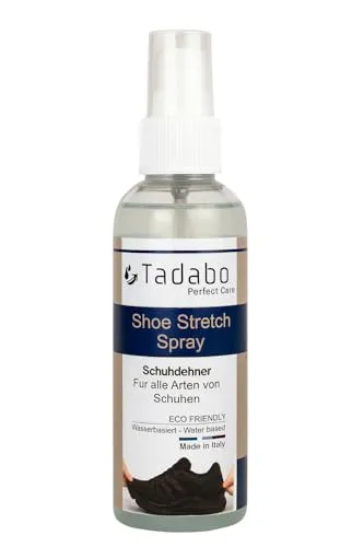 Tadabo Shoe Stretch 100 ml | Schuhdehner Spray für Leder & Wildleder | Enge Schuhe weiten | ECO-Formel | Made in Italy