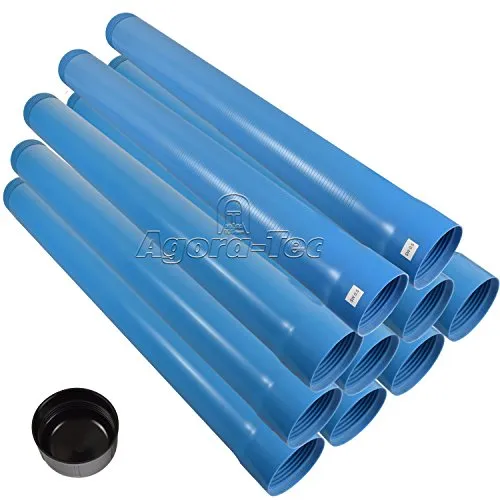 Agora-Tec® 4 Zoll DN 100 Brunnenrohr-Set (10 Meter)