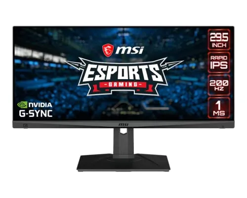 MSI Optix MAG301RF 30-Zoll-Gaming-Monitor - WFHD 2560 x 1080 mit 200 Hz und 1 ms Reaktionszeit für ruckelfreies Gaming, G-SYNC-kompatibel und HDR-fähig für beeindruckende Bildqualität.