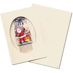 Passepartout-Karten, ovale Stanzung, 5 Stück