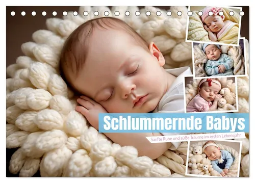 CALVENDO Wandkalender Schlummernde Babys 2026 - Schöner Tischkalender im A5 Format mit Spiralbindung. Perfekt für die Planung und als dekoratives Element. Made in Germany.