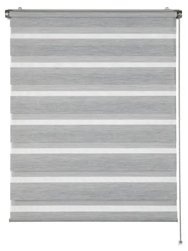 Schöner Wohnen Doppelrollo Tilda 45 cm x 150 cm Anthrazit - Rollos & Raffrollos mit Licht- und Sichtkontrolle dank transparenten und blickdichten Stoffbahnen. Einfach zu montieren ohne Bohren, ideal für stilvolle Wohnräume.