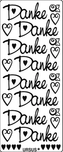 Ursus - Ludwig Bähr Etiketten Kreativsticker 10x23cm Motiv 76 VE=5 Stück silber