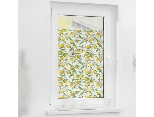 LICHTBLICK ORIGINAL Fensterfolie Limone - Gelb Grün - Zubehör für Fenster mit blickdichtem Sichtschutz und UV-Schutz, ideal für dekorative Gestaltung und Schutz empfindlicher Materialien.