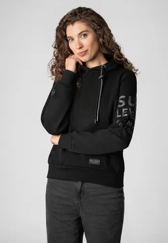 SUBLEVEL Kapuzenpullover Damen Hoodie mit auffälligen Prints auf Ärmel und Sweater, Kapuzensweatshirt mit Kängurutasche, mit Kapuze