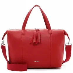 SURI FREY Schultertasche Dorothy Shopper Red - Stilvolle Umhängetasche in Rot - Geräumige Schultertasche mit abnehmbarem, verstellbarem Riemen und mehreren Fächern für optimale Organisation. Ideal für Office, Uni und Freizeit, vereint sie Funktionalität und modisches Design.