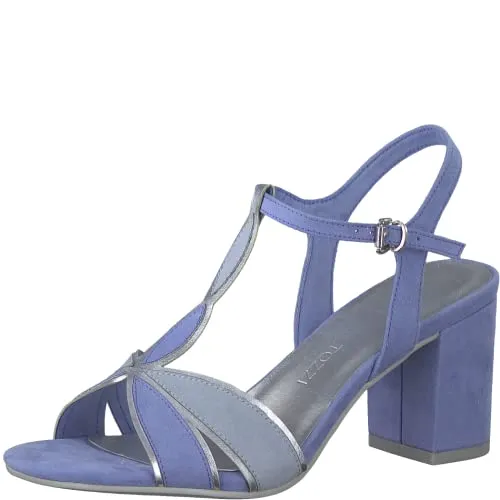 MARCO TOZZI Damen Sandale mit Absatz, Blockabsatz, weiches FEEL ME Fußbett, ideal für Business und Freizeit