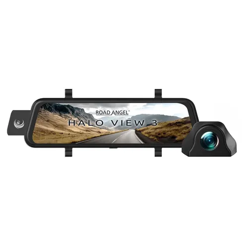 Road Angel HALO View 3 Dashcam 4K mit 10 Zoll Touchscreen - Hochwertige 4K Dashcam mit 2 Kameras und G-Sensor für zuverlässige Aufnahmen. Ideal für sicheres Fahren und Überwachung. Kompakte Bauweise, einfach zu bedienen.