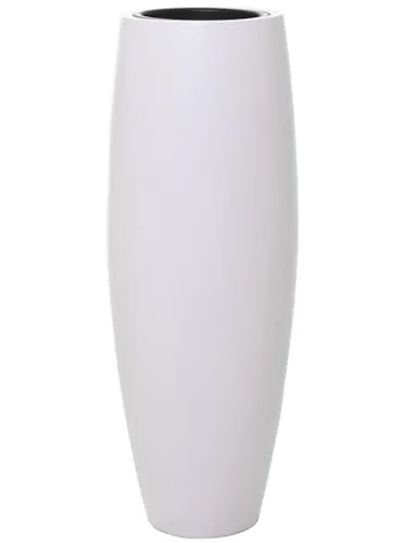 VIVANNO Bodenvase MAGNUM Weiß Matt 30x80 cm - Exklusive Fiberglas-Bodenvasen für drinnen und geschützte Außenbereiche. Langlebig, elegant und ideal für individuelle Einrichtungskonzepte.