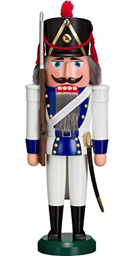 Seiffener Volkskunst Nussknacker in blau von Seiffener Volkskunst