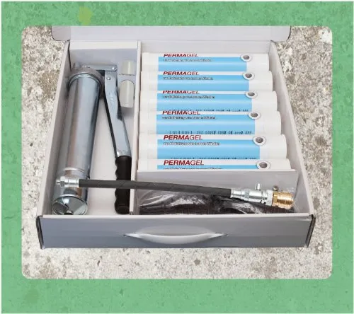 PERMAGEL Heimwerker-Set - Wasserabdichtungen für Hohlkammersteine, dichtet dauerhaft nasse Stellen ab und bleibt reaktionsfähig – ideal für nachhaltigen Schutz gegen Feuchtigkeit.
