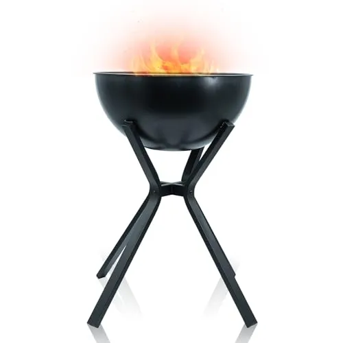 Edenoutdoor Feuerschale, Feuerstelle, Feuerring,Plancha, 2 in 1, BBQ-Funktion, Raucharme Feuerkorb, Holzofen, Deko Terrasse, Außenofen, Aufbewahrung, Firepit, Stahl, 85 × 58 × 58 cm, Excellence