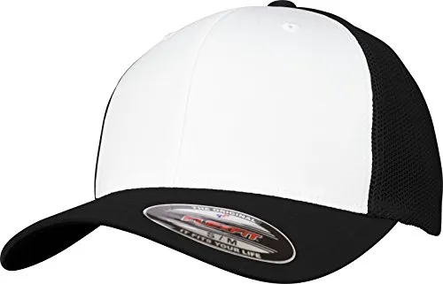 Flexfit (FLEYK) Kappe Flexfit Mesh Colored Front, blk/wht, S/M, 6511CF