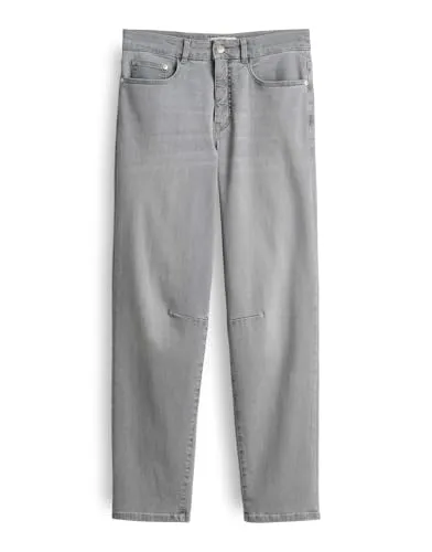 OPUS PANTS Damen Barrel | Melly Relax Barrel Jeans mit Powerstretch Mid Rise Light Carbon Grey, 34 L28