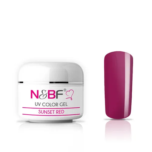 Farbgel UV Color Gel Nägel 5ml Sunset Red - Nagellack Nagel Gel Rot Nail Art