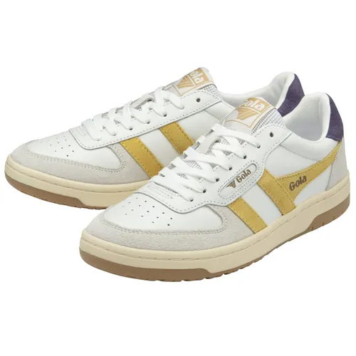 Gola Hawk Sneaker Women - Retro Charme in Weiß/Pollen/Plum (AY) 39 - Freizeitschuhe & Sneaker für Damen mit authentischem Gola-Design, inspiriert von den 80er Jahren, vereinen Stil und Komfort für vielseitige Looks.