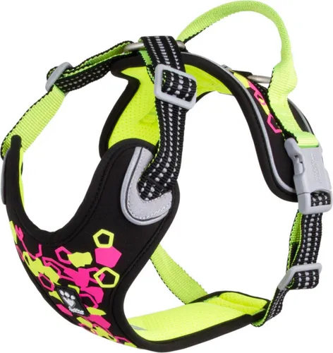 HURTTA Weekend Warrior Neon Harness – Hundegeschirr für aktive Hunde - Hochwertiges Hundegeschirr in Neonfarben. Kategorie: Tierbedarf. Ideal für aktive Hunde, sorgt für Sicherheit und Sichtbarkeit bei Outdoor-Aktivitäten.