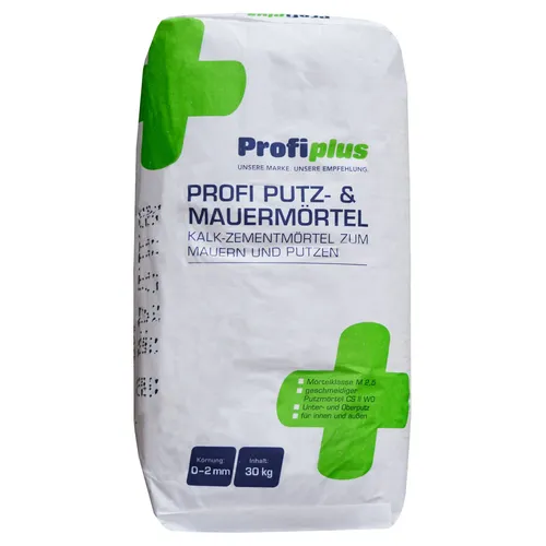 ProfiPlus Profi Putz & Mauermörtel Putzmörtel Zementmörtel Mauern Unterputz 30kg