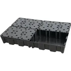 PE-Auffangwanne CEMO 120 HD mit PE-Rost - Robuste Auffangwanne aus Polyethylen, ideal für die sichere Lagerung von Flüssigkeiten und schützend gegen Umweltschäden.
