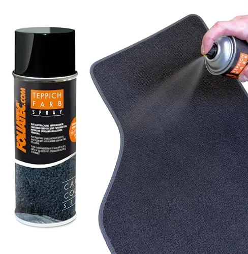 Foliatec Teppich Farbspray Auto Fussmatten Dachhimmel Spray für Stoff, schwarz, 400 ml