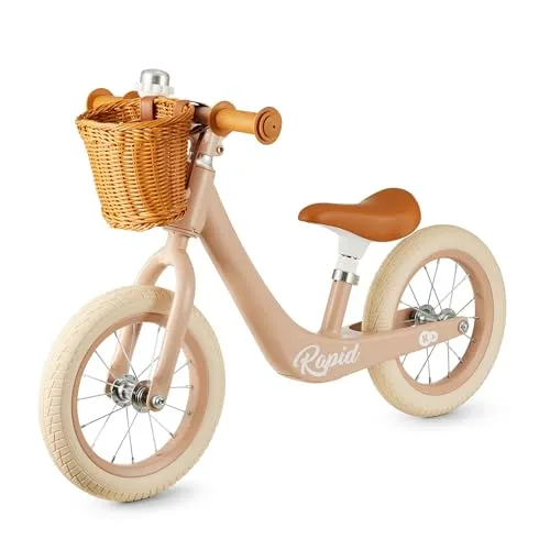 Kinderkraft RAPID2 Laufrad aus Metall - Kinderfahrzeuge: Leichtes Laufrad mit verstellbarem Sattel für Kinder von 2 bis 35 kg, fördert Gleichgewicht und Motorik im angesagten Retro-Stil.